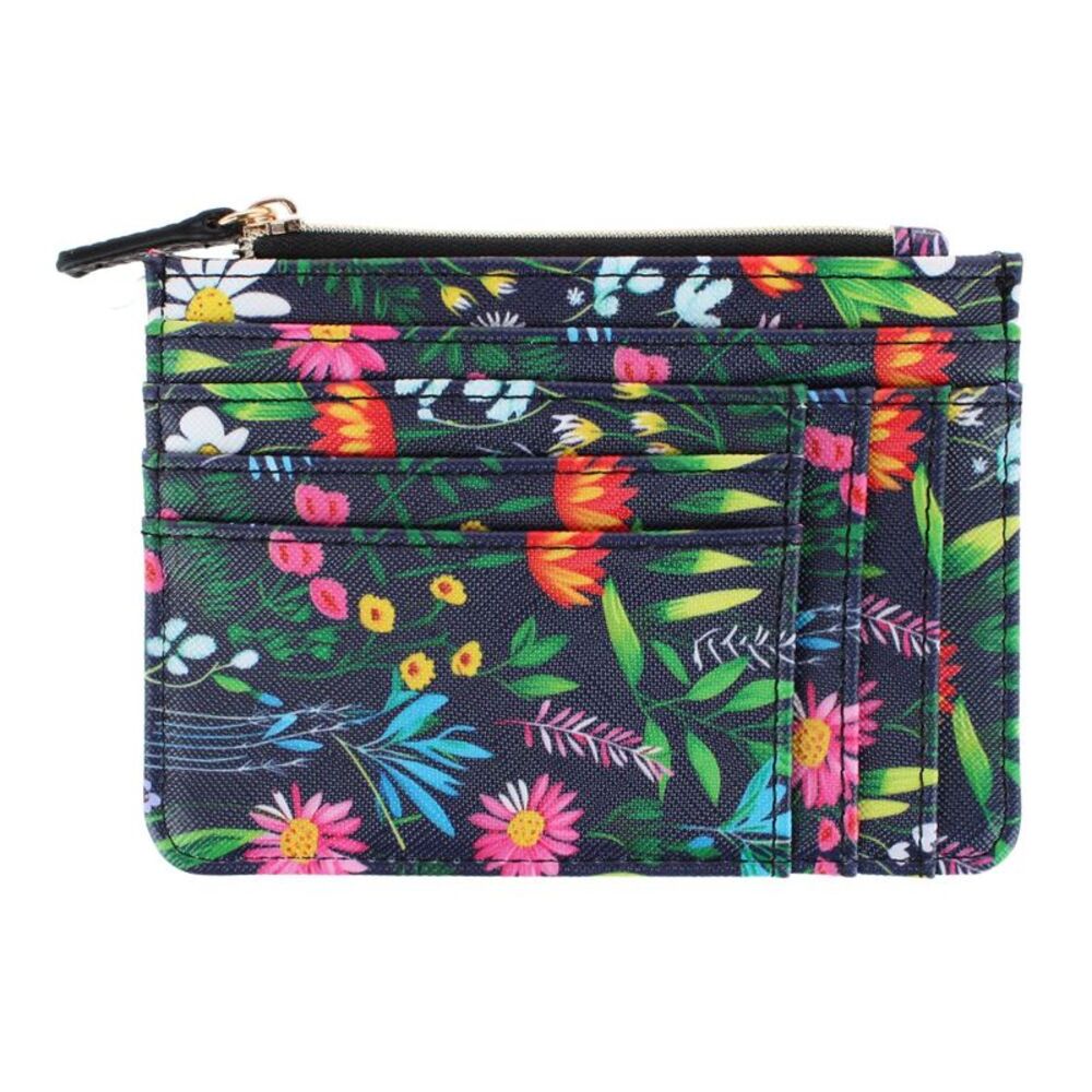 Julia Buxton Women's Colorful Premium Faux Leather Slot Coin Case Purse